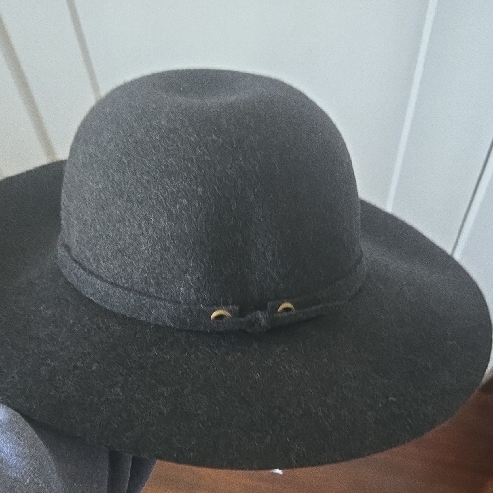 Scala‎ Charcoal Wool Fedora Hat